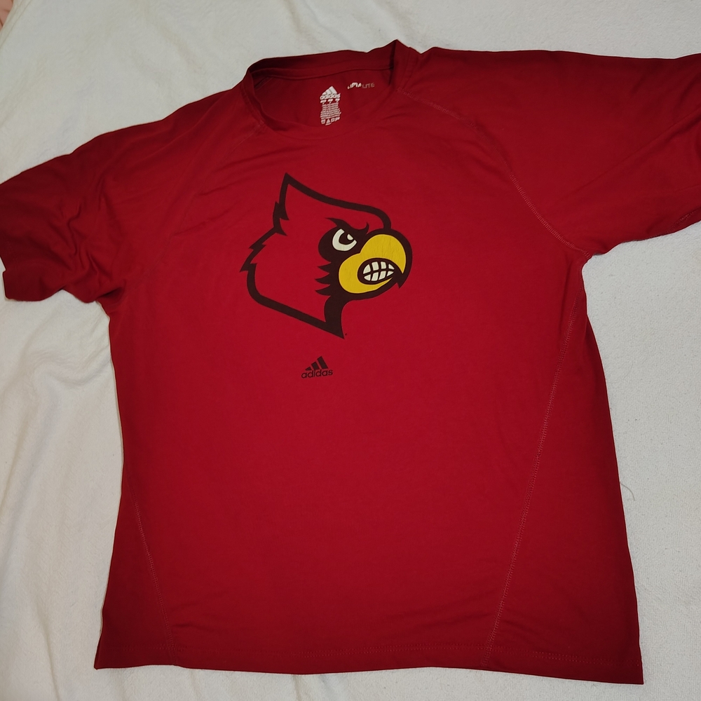 Adidas Red Men's Shirt with Logo